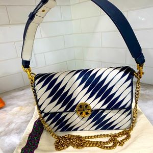 Tory Burch Chelsea Twisted Stripe Shoulder bag